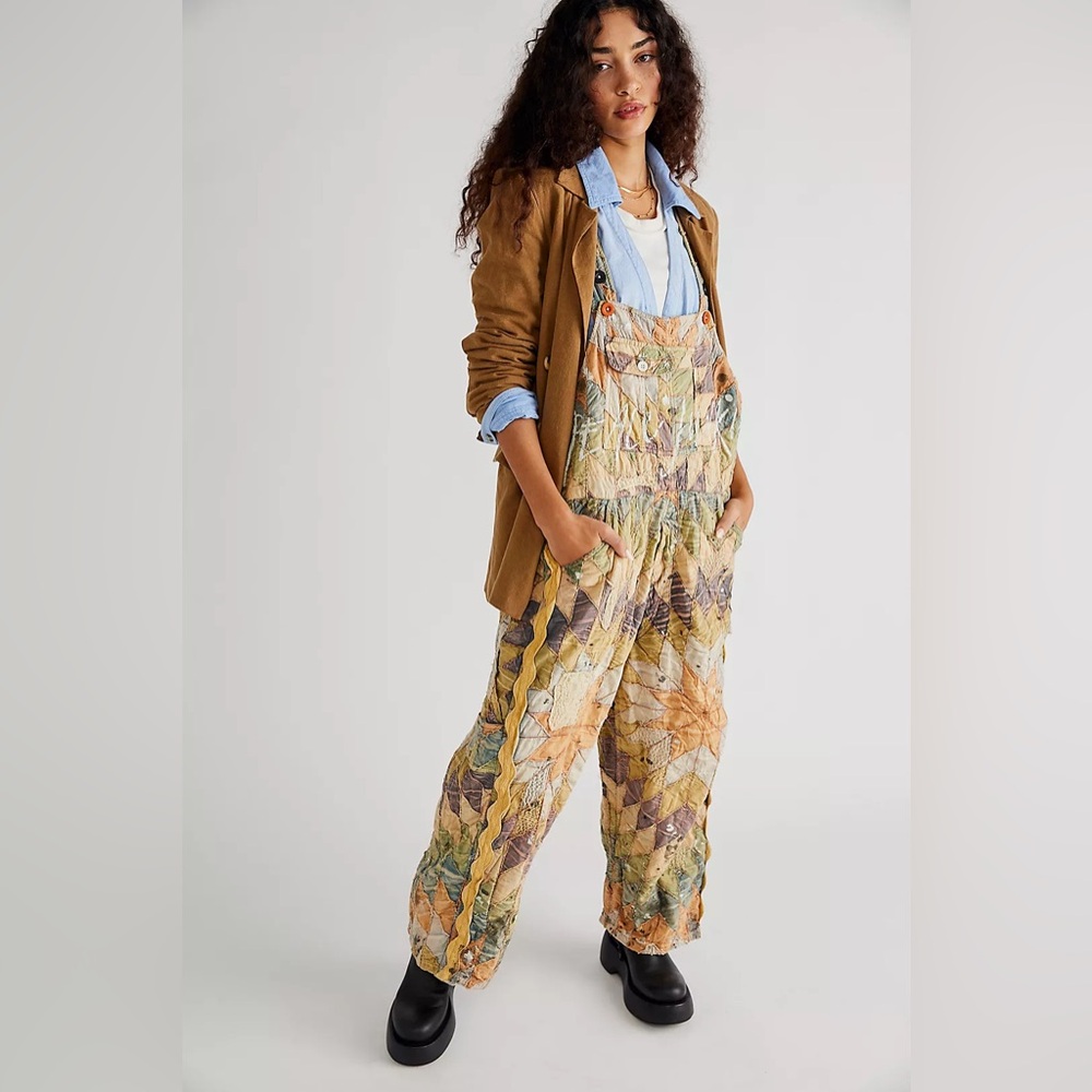 Magnolia Pearl Peace Quilted Overalls